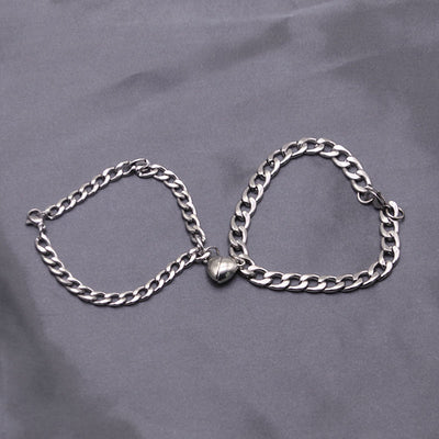 Magnetic Couple Heart Bracelet