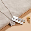 Name Heart Rectangle Pendant Necklace