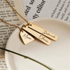 Name Heart Rectangle Pendant Necklace