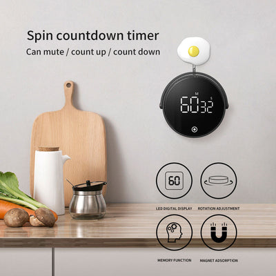 Magnetic Digital Timer For Kitchen & Study Stopwatch LED